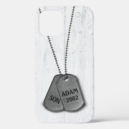 軍隊ドッグタグ木製ケース – メイトiPhoneケース Case-Mate iPhoneケース (裏面)