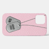 軍隊ドッグタグ水玉模様Case-Mate iPhone C Case-Mate iPhoneケース (裏面 (横))