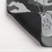 軍隊ドッグタグ、ポープリント付き迷彩柄 マウスパッド (コーナー)