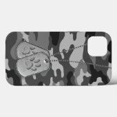 軍隊ドッグタグ、ポープリント付き迷彩柄 Case-Mate iPhoneケース (裏面 (横))