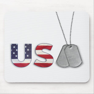 軍隊ドッグタグUSA マウスパッド