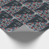 軍隊ドッグラベルクリスマスツリー ラッピングペーパー (角)