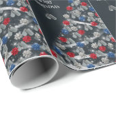 軍隊ドッグラベルクリスマスツリー ラッピングペーパー (ロールコーナー)