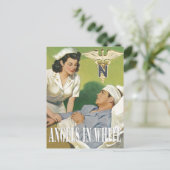 軍隊ナース – エンジェルズインホワイトポストカード ポストカード (スタンド正面)