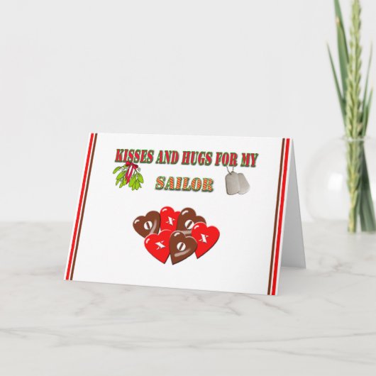 軍隊ネイビーセーラークリスマス シーズンカード (正面)