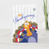 軍隊ハッピーサンクスギビング七面空軍迷彩柄 カード (正面)