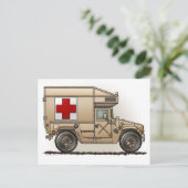 軍隊ハンマー救急車はがき ポストカード (スタンド正面)