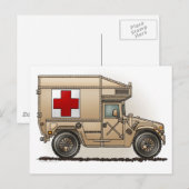 軍隊ハンマー救急車はがき ポストカード (正面/裏面)