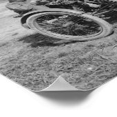 軍隊バイク用サイドカー及びマシンガン ポスター (角)