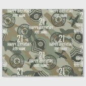 軍隊バッジ ラッピングペーパー (フラット)