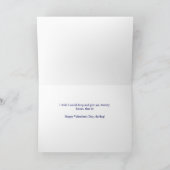 軍隊バレンタインデアメリカン国旗のハート シーズンカード (内部)