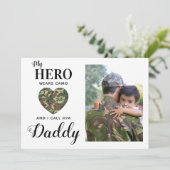 軍隊パパマイヒーローカーズ迷彩柄ファーザーズデイフォト シーズンカード (スタンド正面)