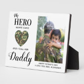 軍隊パパマイヒーローカーズ迷彩柄ファーザーズデイフォト フォトプラーク (側面)