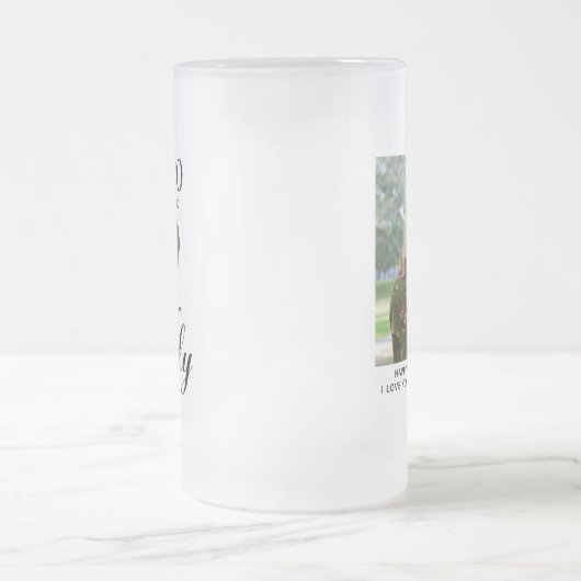 軍隊パパマイヒーローカーズ迷彩柄ファーザーズデイフォト フロストグラスビールジョッキ (中央)