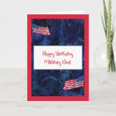 軍隊パパ誕生日 カード (正面)