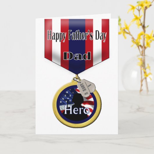 軍隊パパ カード (黄色い花)