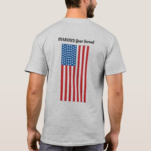 軍隊パーソナライズされたパパアパレルTシャツ Tシャツ (裏面)