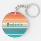 軍隊パーソナライズされたパープルアップ キーホルダー (裏面)