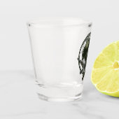 軍隊パーソナライズされた迷彩柄兵士スカルアンドガン ショットグラス (左)