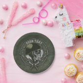 軍隊パーソナライズされた迷彩柄兵士スカルアンドガン ペーパープレート (パーティー)