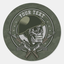 軍隊パーソナライズされた迷彩柄兵士スカルアンドガン