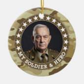 軍隊ヒーロー – カモフラージュデザイン両面 セラミックオーナメント (正面)