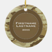 軍隊ヒーロー – カモフラージュデザイン両面 セラミックオーナメント (裏面)