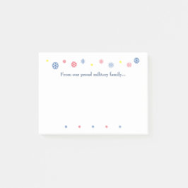 軍隊ファミリークリスマス引用文雪片 ポストイット