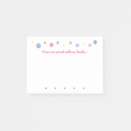 軍隊ファミリークリスマス引用文雪片 ポストイット