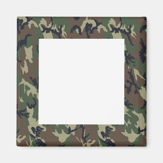 軍隊フォレスト迷彩背景 マグネット (正面)