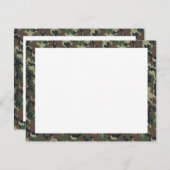 軍隊フォレスト迷彩背景 招待状 (正面/裏面)