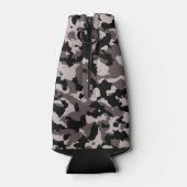 軍隊ブラウンカモフラージパタパーソナライズされたーン ボトルクーラー (裏面)