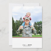 軍隊ブラウン両面ホリデーフォトカード シーズンカード (裏面)