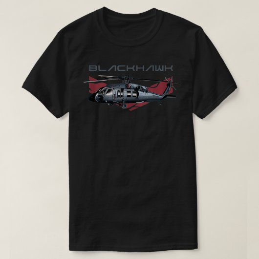 軍隊ブラックホーク機 Tシャツ (デザイン正面)
