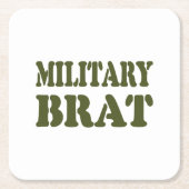 軍隊ブラット スクエアペーパーコースター (正面)
