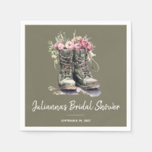 軍隊ブーツをテーマにしたブライダルシャワー