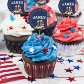 軍隊ブーツフラグBLUE Going 遠くにパーティー ラウンドシール