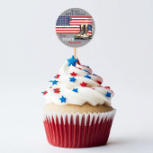 軍隊ブーツ米国旗グレー行く遠くにパーティー ラウンドシール