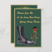 軍隊ブートキャンプゴー遠くに招待状 招待状 (正面/裏面)