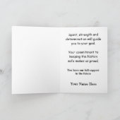 軍隊ブートキャンプ卒業カード カード (内部)