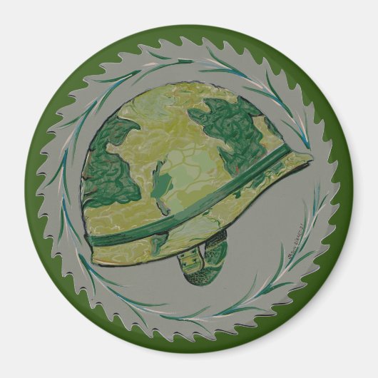 軍隊ヘルメット マグネット (正面)