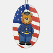 軍隊ベア セラミックオーナメント (左)