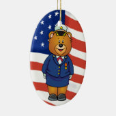 軍隊ベア セラミックオーナメント (右)