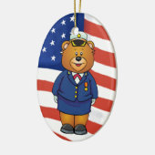 軍隊ベア セラミックオーナメント (左)