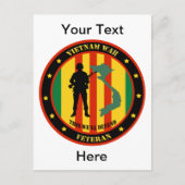 軍隊ベトナム退役軍人カスタムはがき ポストカード (正面)