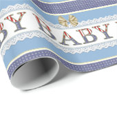 軍隊ベビーギフトベビー包装紙 ラッピングペーパー (ロールコーナー)