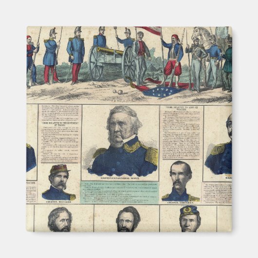 軍隊ポートレート マグネット (正面)