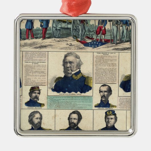 軍隊ポートレート メタルオーナメント (正面)