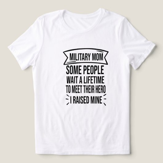 軍隊ママ何人かの人々が会うために一生を待つ トライブレンドTシャツ (デザイン正面)