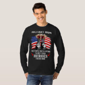 軍隊ママ私は私のヒーローのアメリカの軍隊を育てた Tシャツ (正面フル)